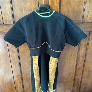 POSH STORE CLOSING 
Black and Gold Ivy Park Crop Top and dress Set